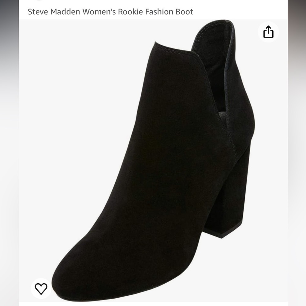 Black steve madden Rookie side cutout booties
